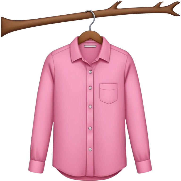 pink shirt hanged on a hanger emoji