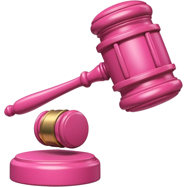 pink gavel emoji