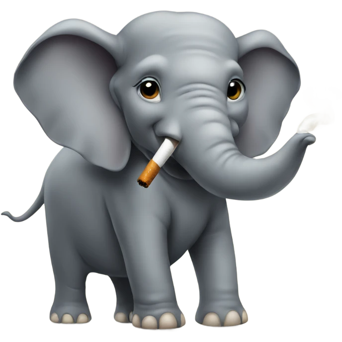 An elephant smoking  emoji