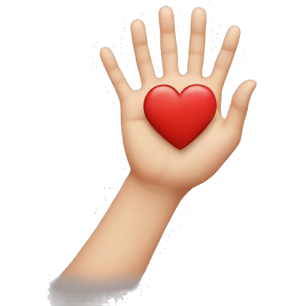 Hand heart  emoji