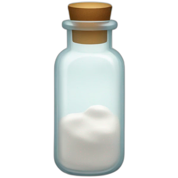 glass vial medicine white powder emoji