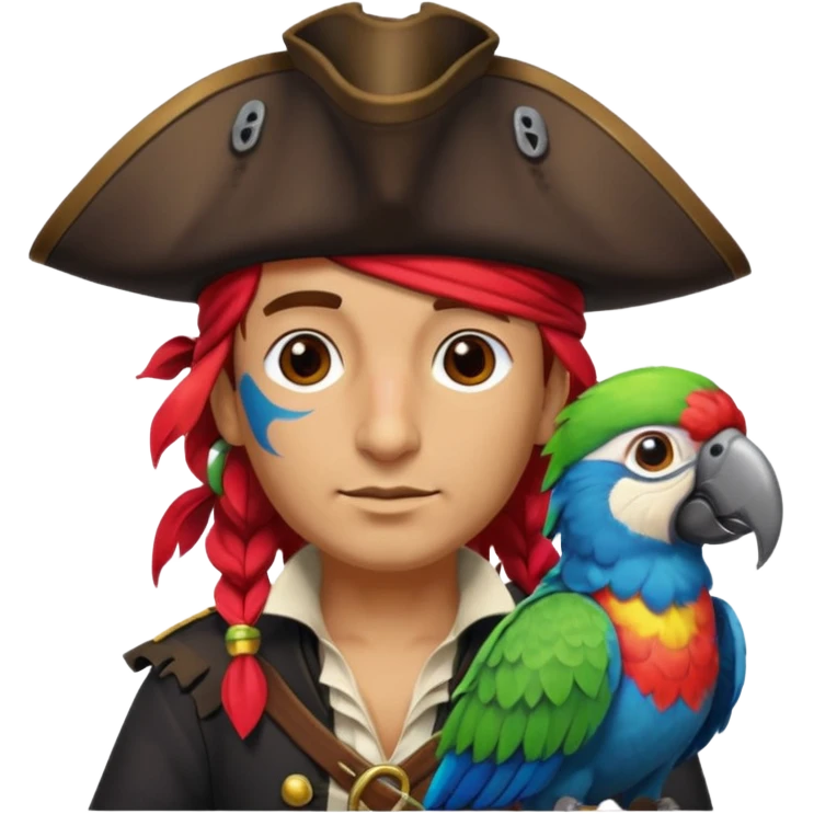 pirate and parrot emoji