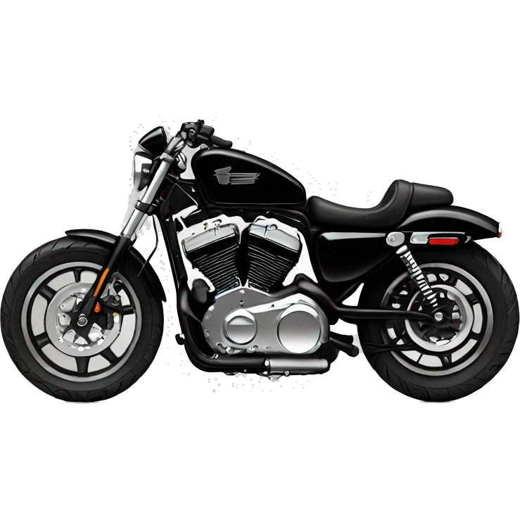Black Harley Sportster emoji