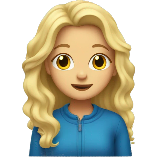 Girl with blonde hair looking out a window  emoji