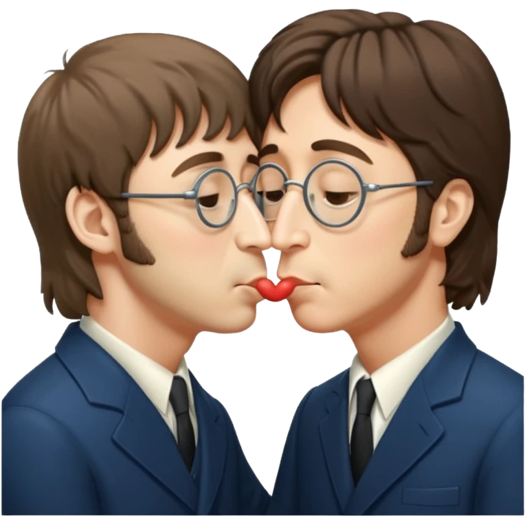 John Lennon kissing Paul McCartney emoji