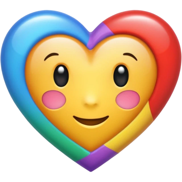 Donne moi un cœur multicolore  emoji