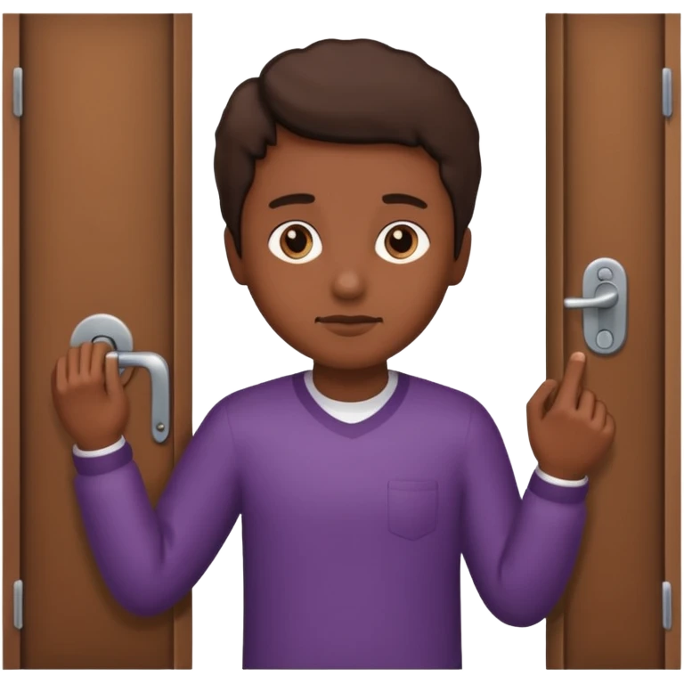 Someone locking a door emoji