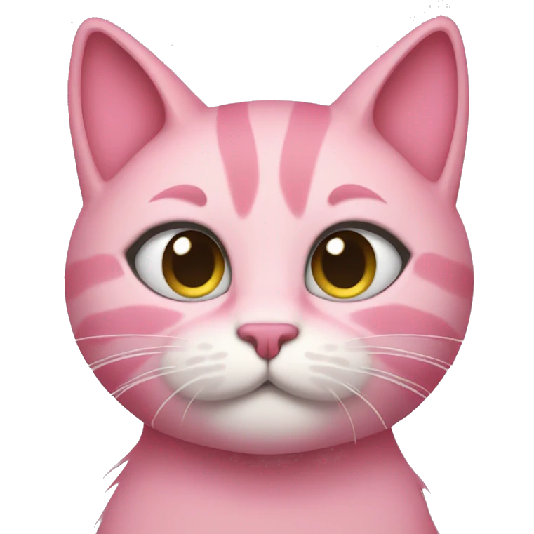 Pink cat kissy face  emoji