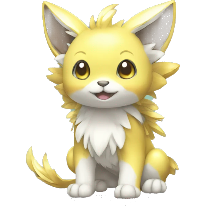 Cute cool shiny fantasy animal hybrid Fakemon full body emoji