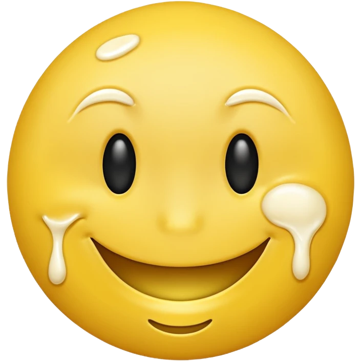 Smiley face with cum all over it emoji
