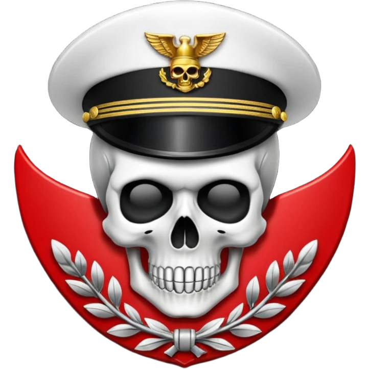 petty officer rank in black and red with a sull emoji