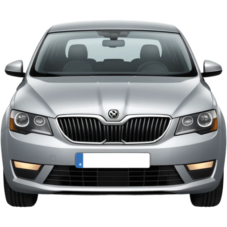 Stříbrné Auto škoda octavia emoji