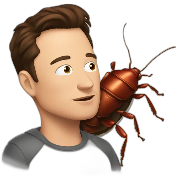 Elon musk as bedbug emoji