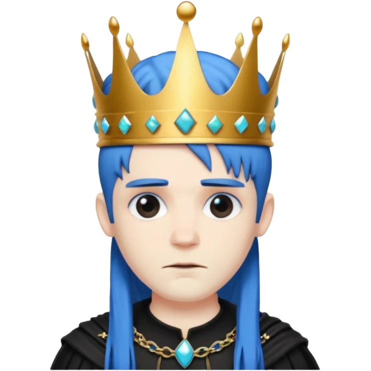 blue haired goth king emoji