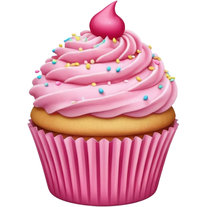 Cupcake with pink icing emoji