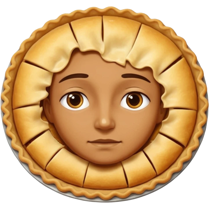 a federal passenger changing into a pie emoji