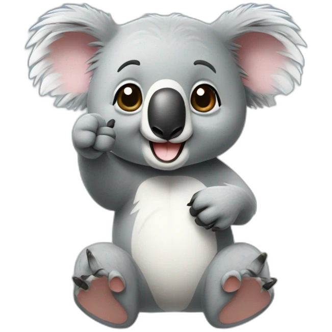 koala giving a thumbs up emoji