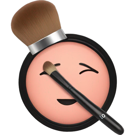 Blush with brush emoji