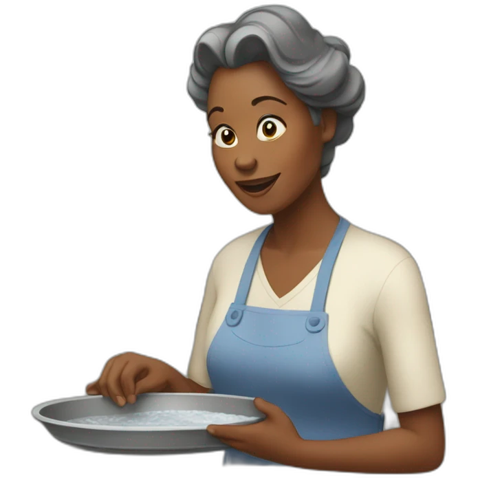 Wash plate mother emoji