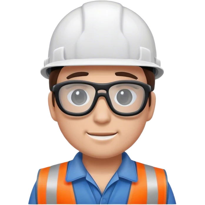 construction worker with safety glasses emoji