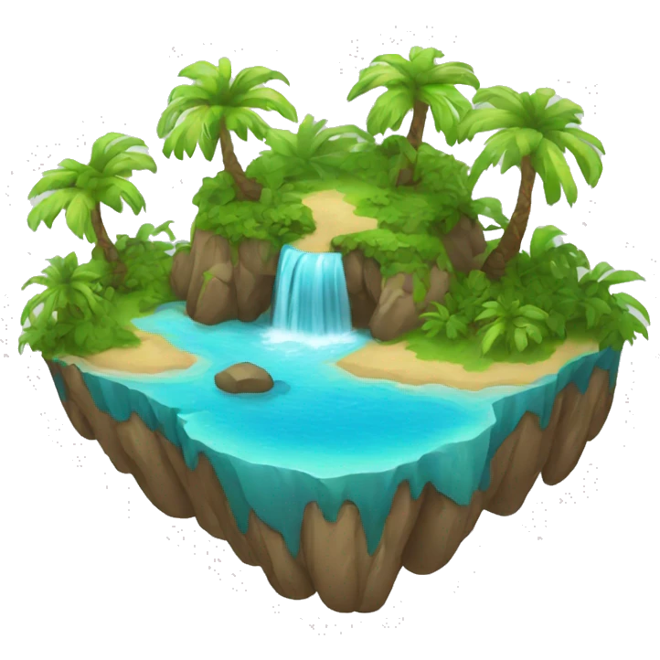 island with water and exotiv emoji