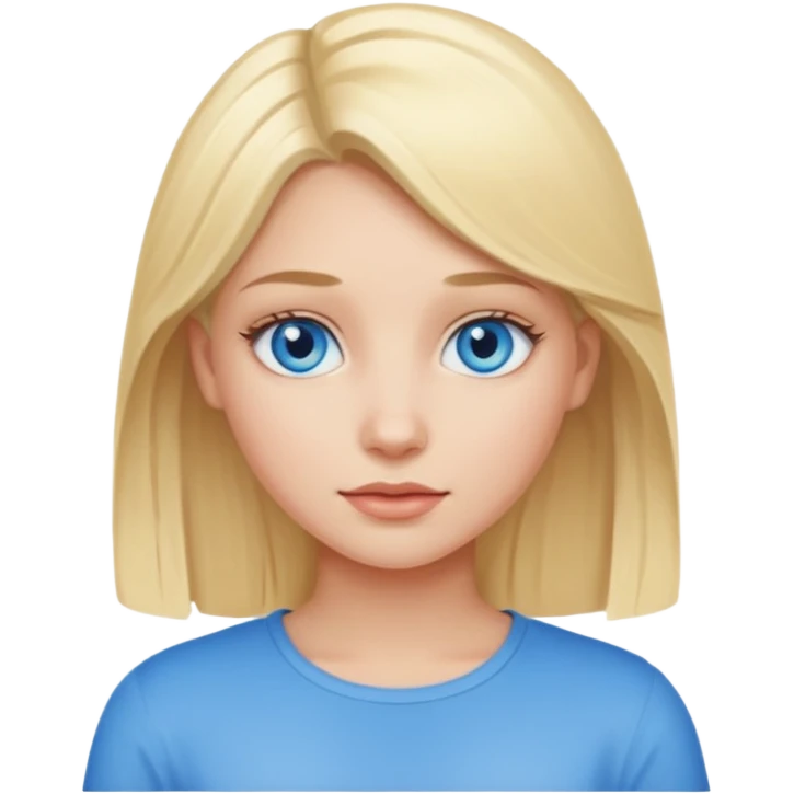 blonde girl with blue eyes emoji