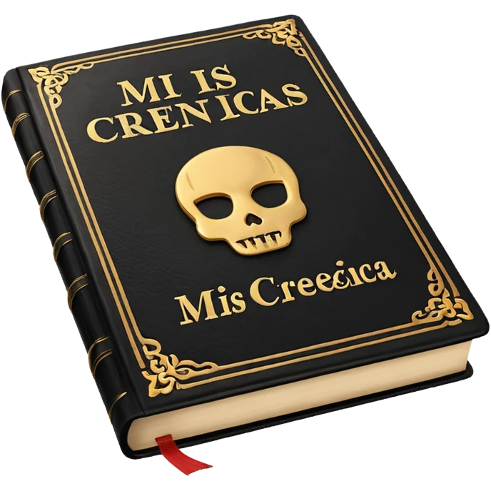 a book with the name "mis creencias" emoji