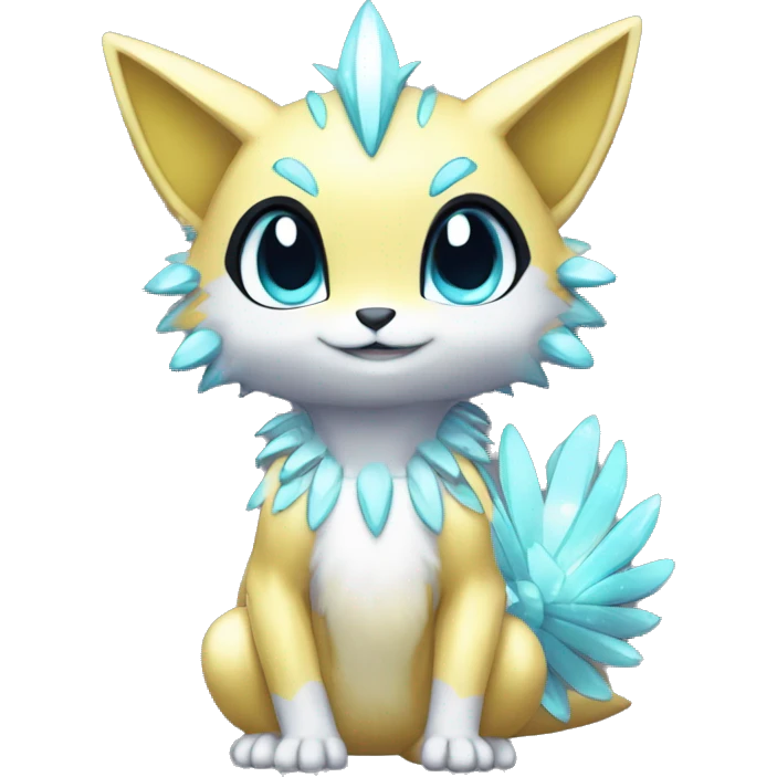 a anthro chibi-style shiny sparkle-Fakémon-hybrid full body emoji