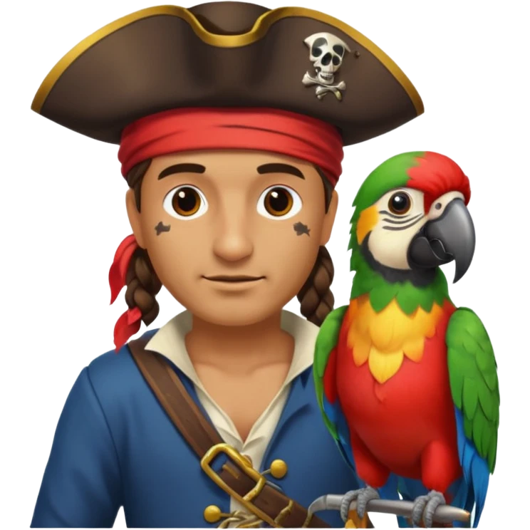 pirate and parrot emoji