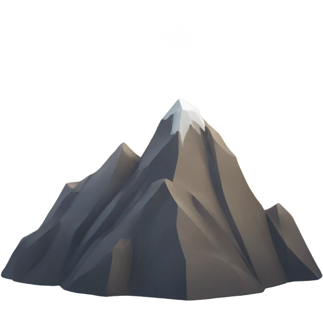 Mountain peak with three stars on top  emoji
