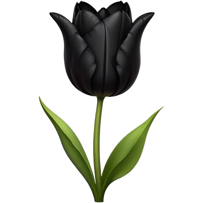 Black tulip  emoji