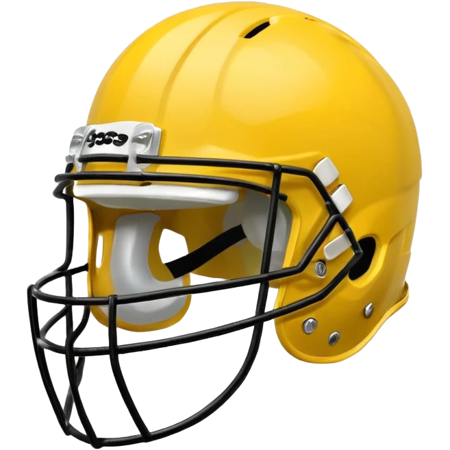 College football player helmet in yellow color emoji
