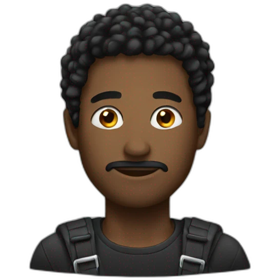 man black with locks emoji