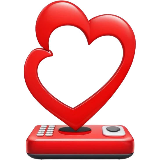 phone with a big heart emoji