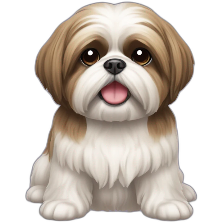 Shih tzu qui boit une bierre emoji