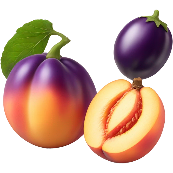 peach with eggplant emoji
