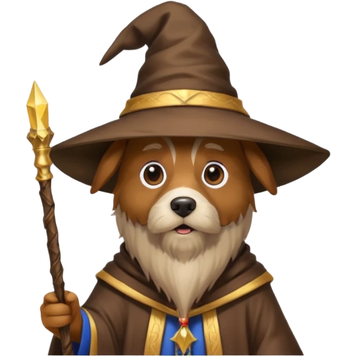 Dog wizard emoji