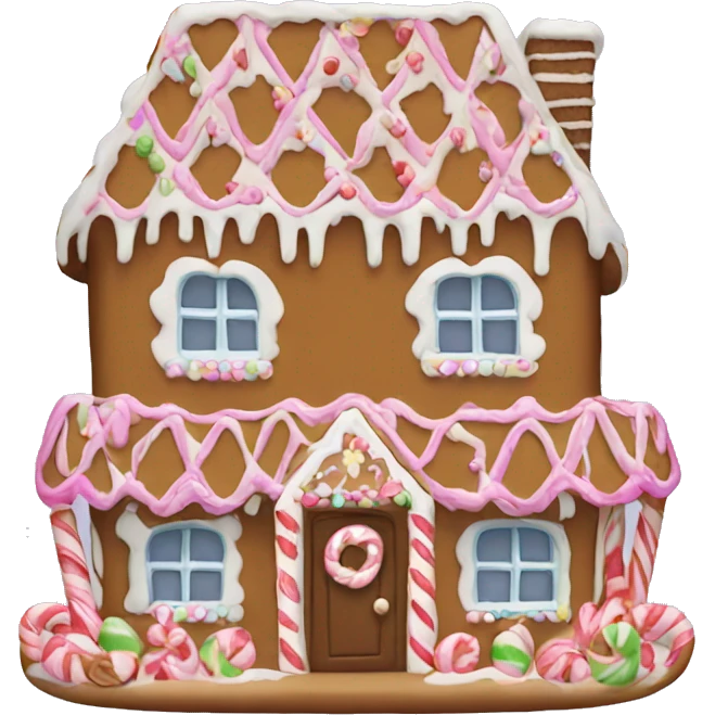 Girly gingerbread house  emoji