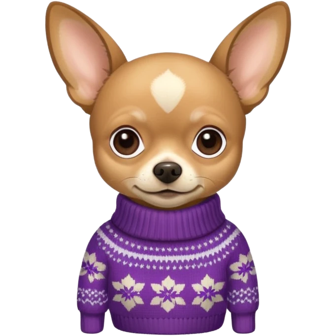 
 Standing all tan deer-head chihuahua wearing a sweater emoji