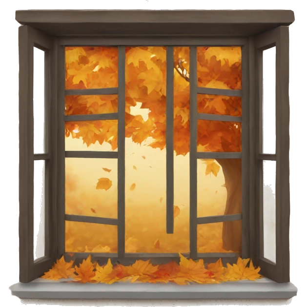 autumn window emoji