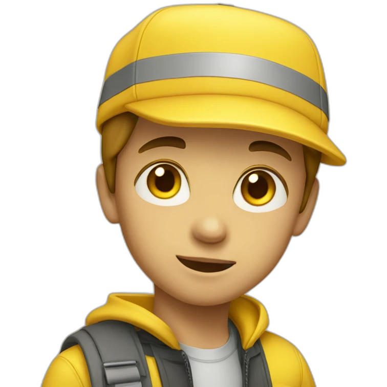 Boy wearing Yellow cap emoji