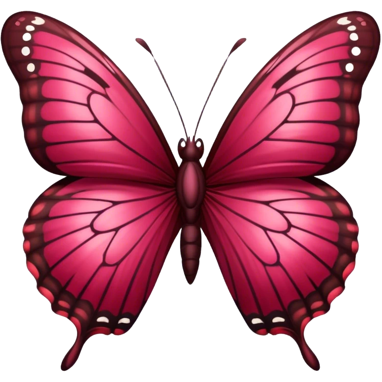 burgundy butterfly emoji