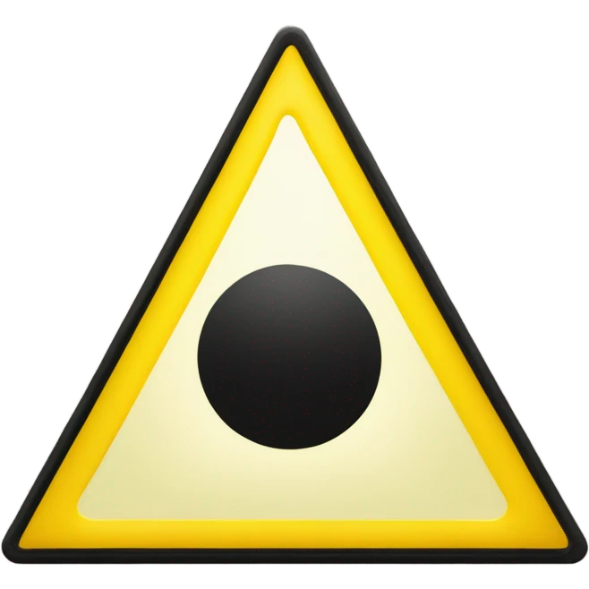 alert road sign tirangular shape, with yellow background and clear black color exclamation  mark ("!") at center emoji