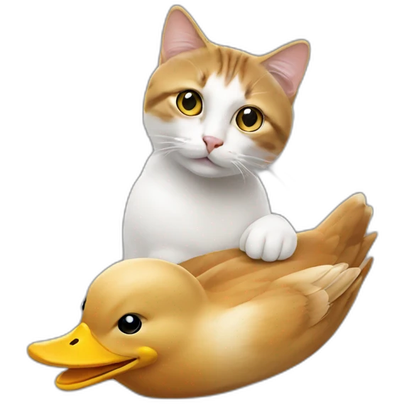 Un chat avec un bec de canard  emoji