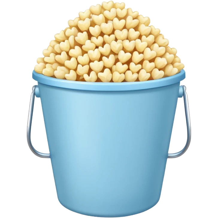 Popcorn with a baby blue colored popcorn bucket emoji