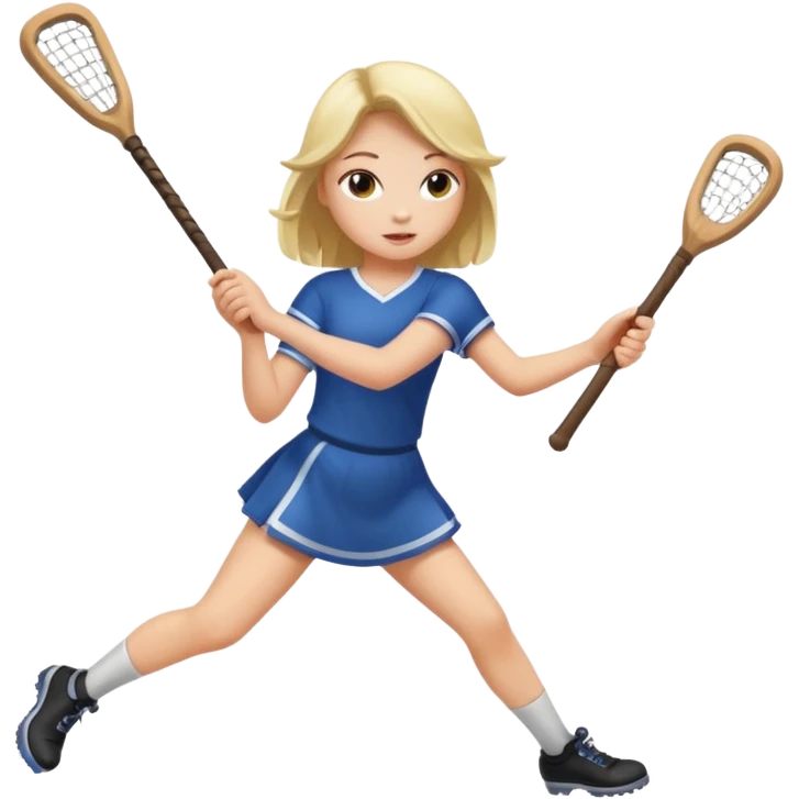 girl swinging a hurling stick emoji