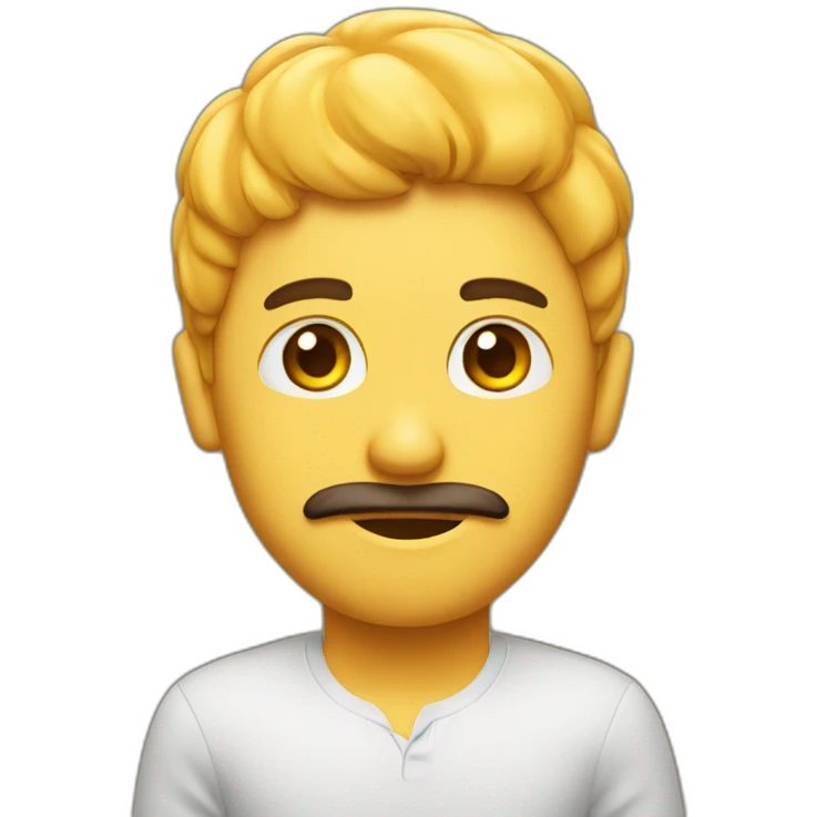 a man with question marks on his head emoji