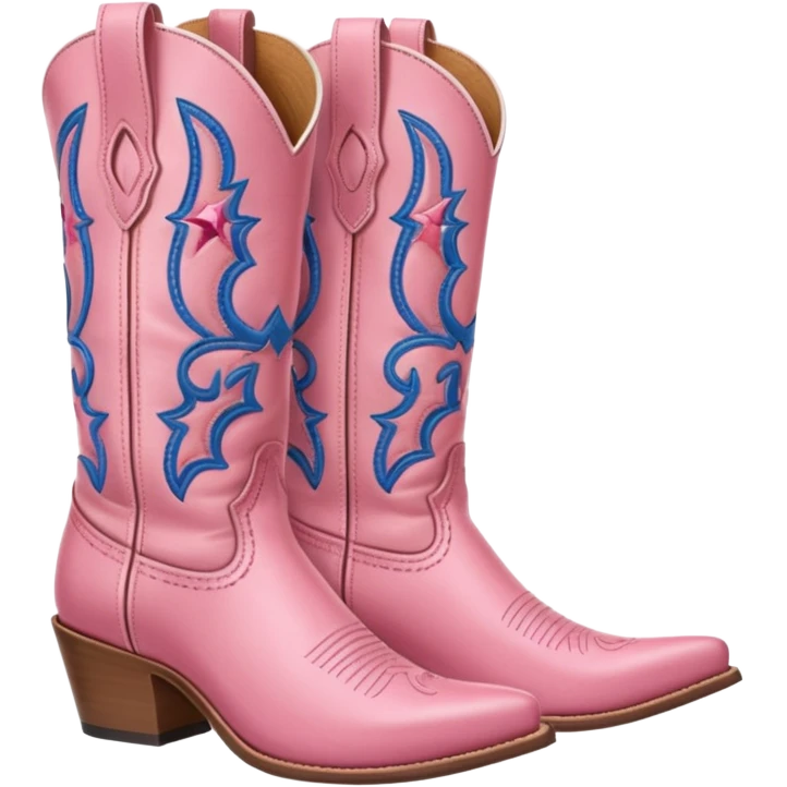 Pink cowboy boots emoji