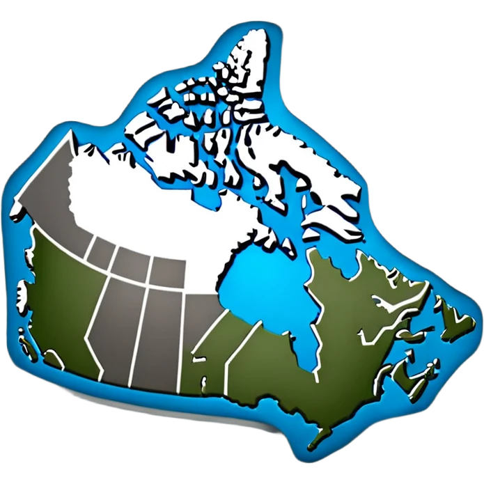 candian geoghrapgical perimeter all one colour emoji