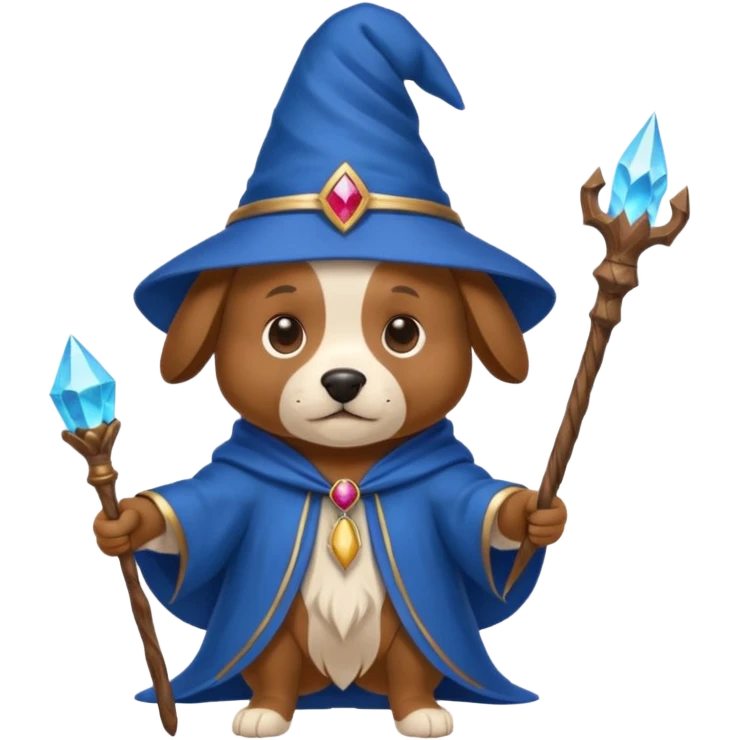 Dog wizard emoji